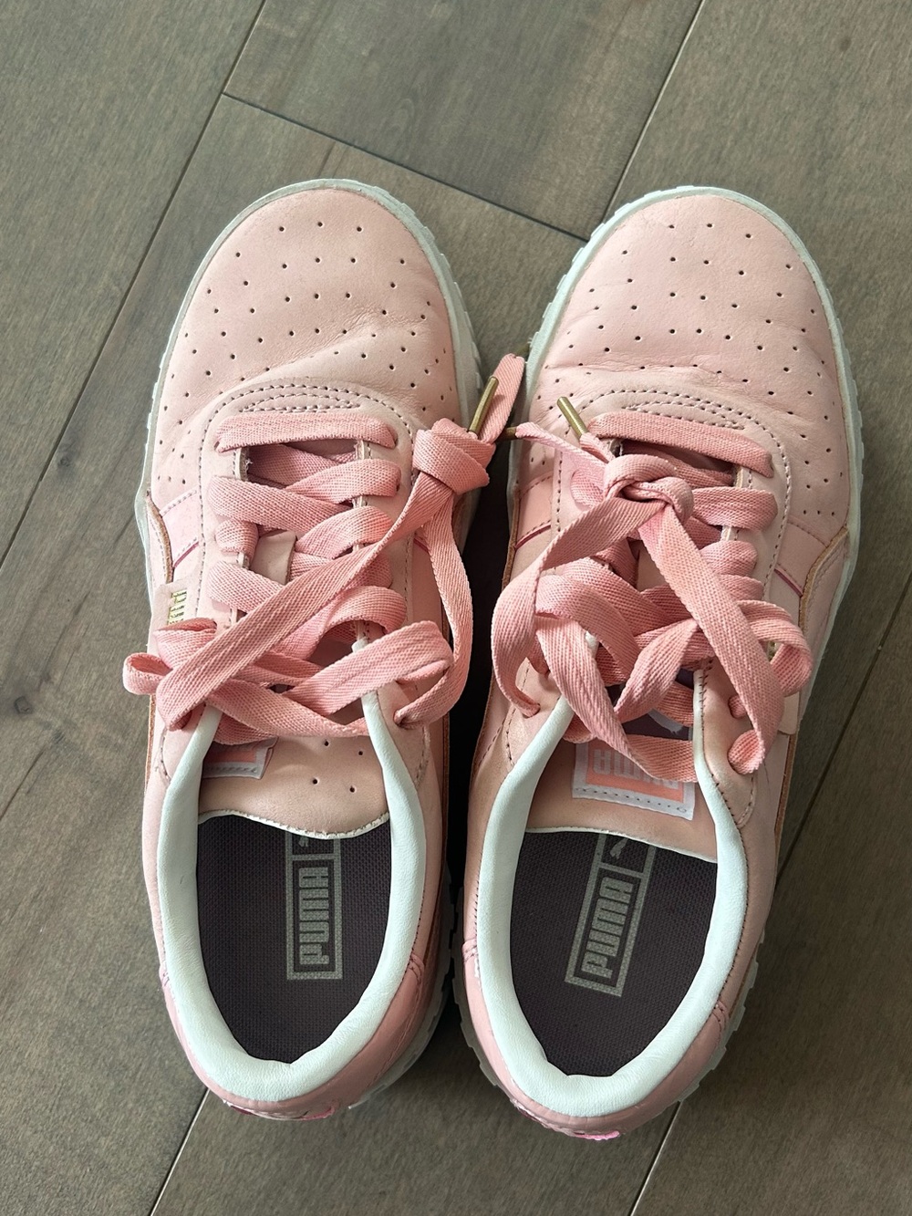 Puma women’s Cali Pink Lace-Up Athletic Sneakers